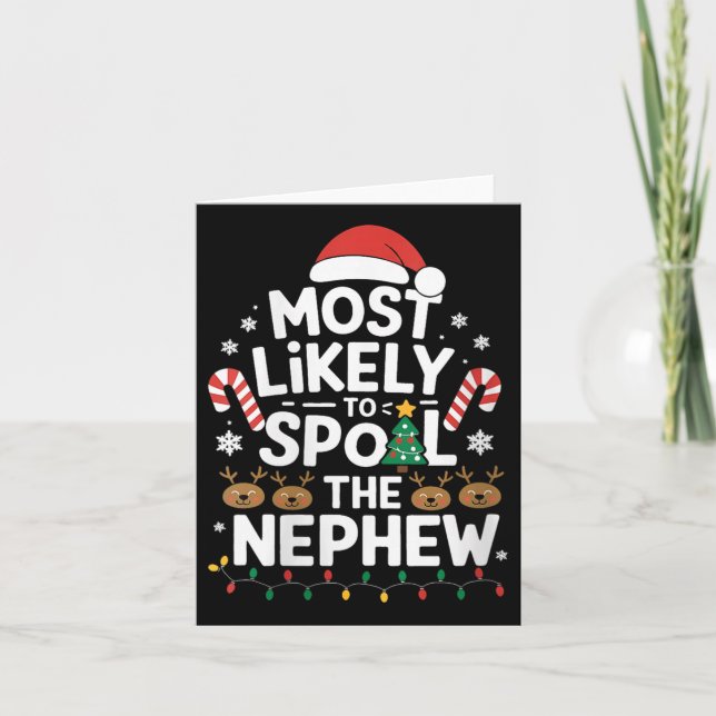 Womens Christmas Party Most Likely To Sil The Gran Karte (Vorderseite)