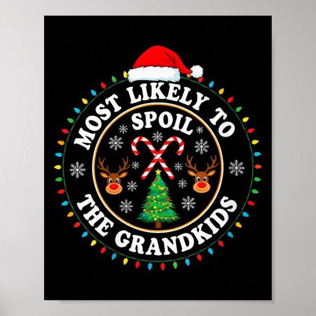 Womens Christmas Party Most Likely To Sil The Gran Poster (Vorne)