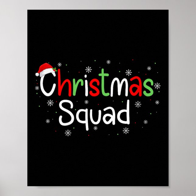 Womens Christmas Squad Matching Family Group Santa Poster (Vorne)