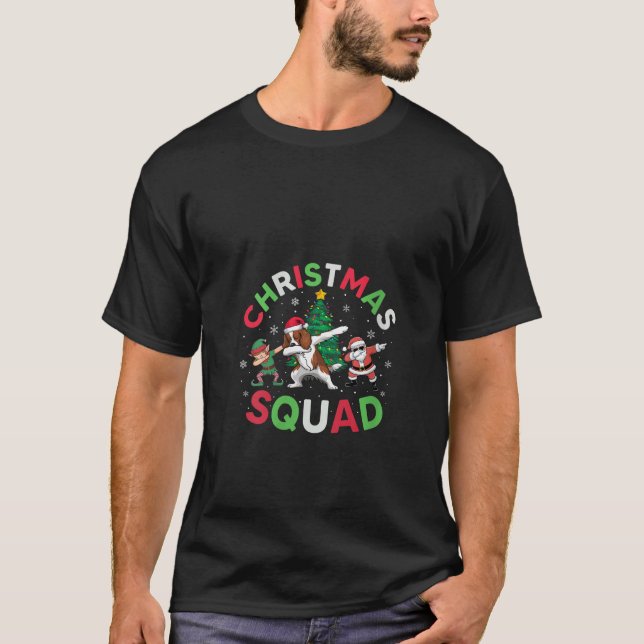 Womens Christmas Squad Santa Boykin Spaniel Dog El T-Shirt (Vorderseite)