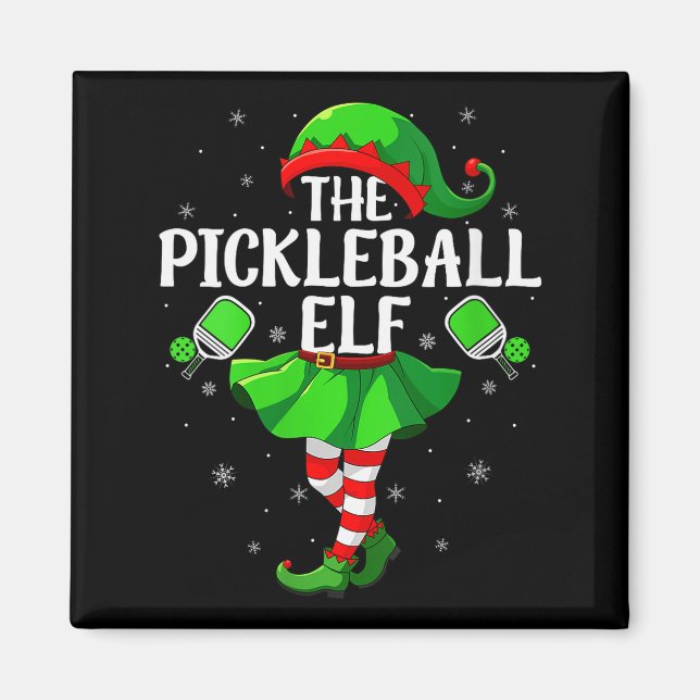 Womens Ckleball Elf Christmas Girls Women Elf Squa Magnet (Vorne)