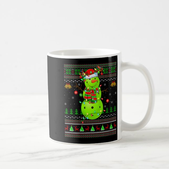 Womens Ckleball Snowman Ugly Christmas Sweater Srt Kaffeetasse (Rechts)