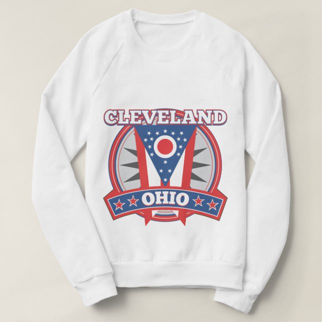 Women's Cleveland Ohio Raglan Sweatshirt T-Shirt (Design vorne)