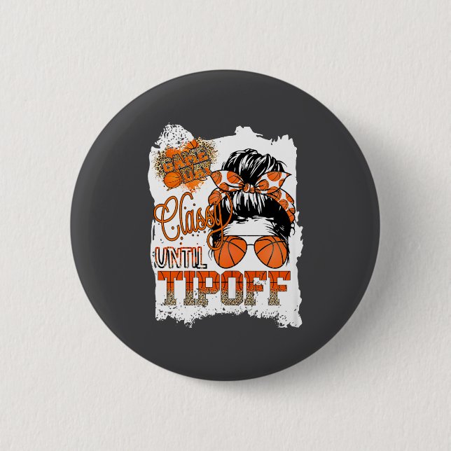 Womens Cly Until Tip-off Funny Quote Basketball Me Button (Vorderseite)