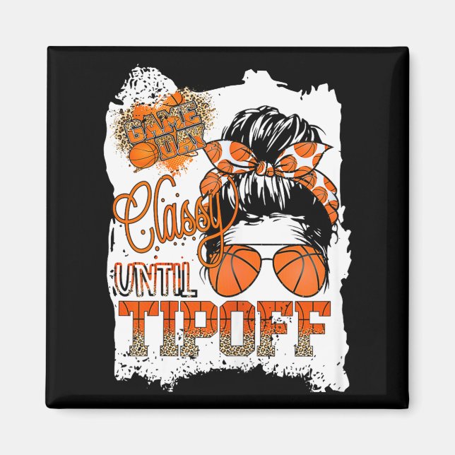 Womens Cly Until Tip-off Funny Quote Basketball Me Magnet (Vorne)
