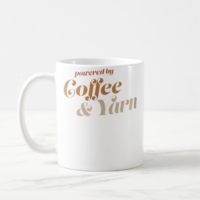 Womens Coffee And Yarn Funny Knitting Sewing Quilt Kaffeetasse (Links)