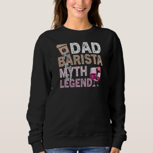 Womens Coffee Wine Zitat Barista Cool Coffee Wein Sweatshirt