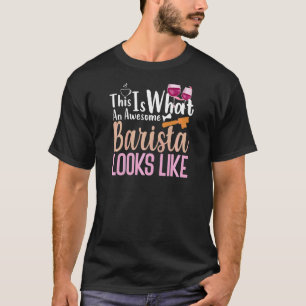 Womens Coffee Wine Zitat Barista Cool Coffee Wein T-Shirt