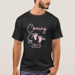 Womens Coming Soon 2023 Baby Pregnancy T-Shirt<br><div class="desc">Mama Loading 2023 as a birthday gift for partner. Abwartende Mom Christmas gift idea for pregnancy. Baby Loading for pregnant mother. Women Mama is loading as a funny birthday gift or funny Christmas gift motto for future mother or pregnant wife,  sister or daughter to the pregnancy start.</div>