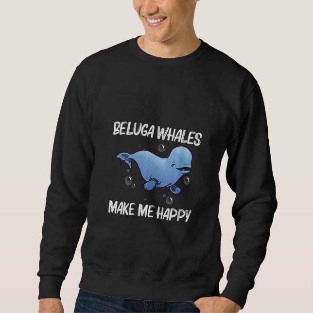 Womens Cool Beluga Whale For Men Women Orca Whales Sweatshirt (Vorderseite)