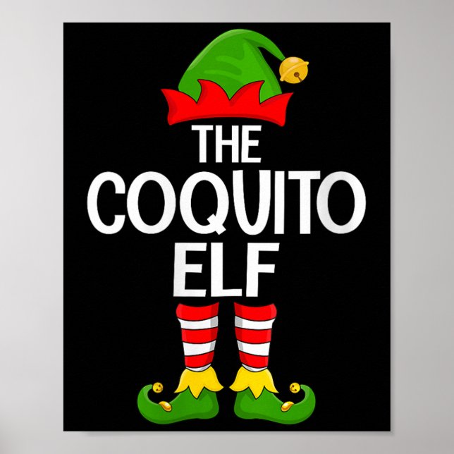 Womens Coquito Elf Xmas Matching Family Elf Squad  Poster (Vorne)