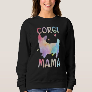 Womens Corgi Mama Colorful Welsh Corgi Dog Mama Sweatshirt