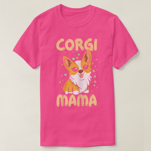 Womens Corgi Mama Funny Corgi Dog Owner T-Shirt (Design vorne)