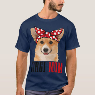 Womens Corgi Mama Funny Niedlich Vintag Corgi Mama T-Shirt