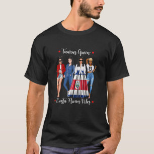 Womens Costa Rico Taurus Königin April Mai Niedlic T-Shirt