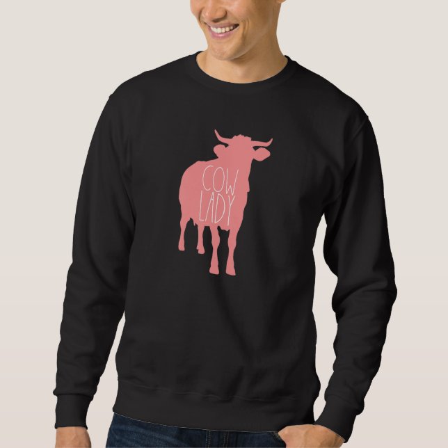 Womens Cow Lady Farm Girl Cattle Farmer Cow Farmin Sweatshirt (Vorderseite)