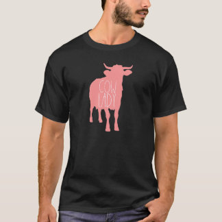 Womens Cow Lady Farm Girl Cattle Farmer Cow Farmin T-Shirt