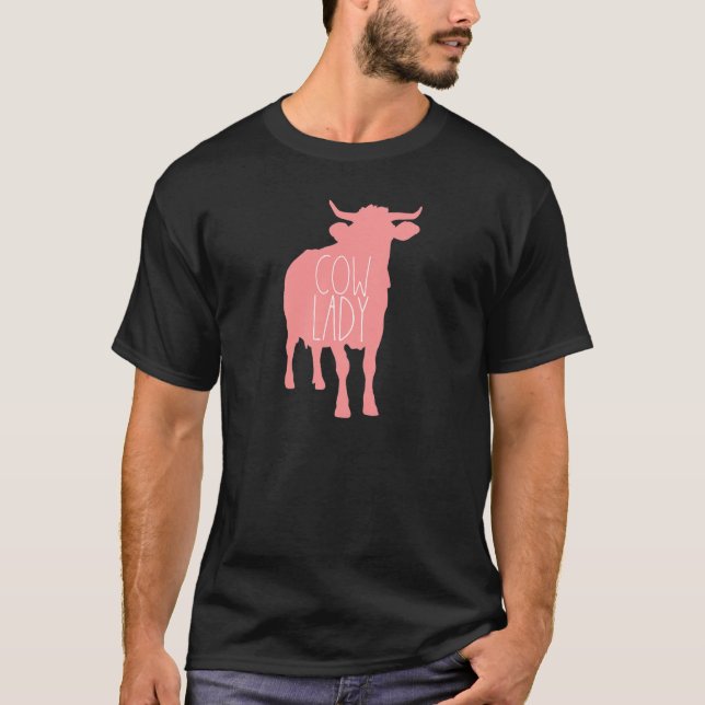 Womens Cow Lady Farm Girl Cattle Farmer Cow Farmin T-Shirt (Vorderseite)