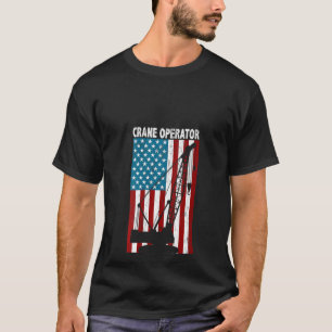 Womens Crane Operator Lifting Hook Patriotic Ameri T-Shirt