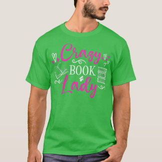 Womens Crazy Book Lady T-Shirt