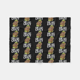 Womens Crazy kiwi Lady Design für ein Kiwi Girl  Fleecedecke