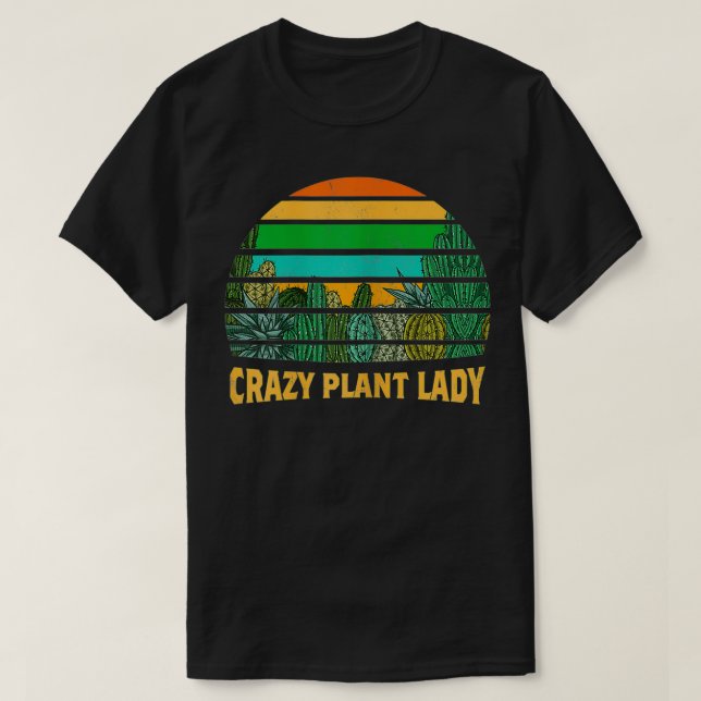 Womens Crazy Pflanze Lady Florist Blume T-Shirt (Design vorne)