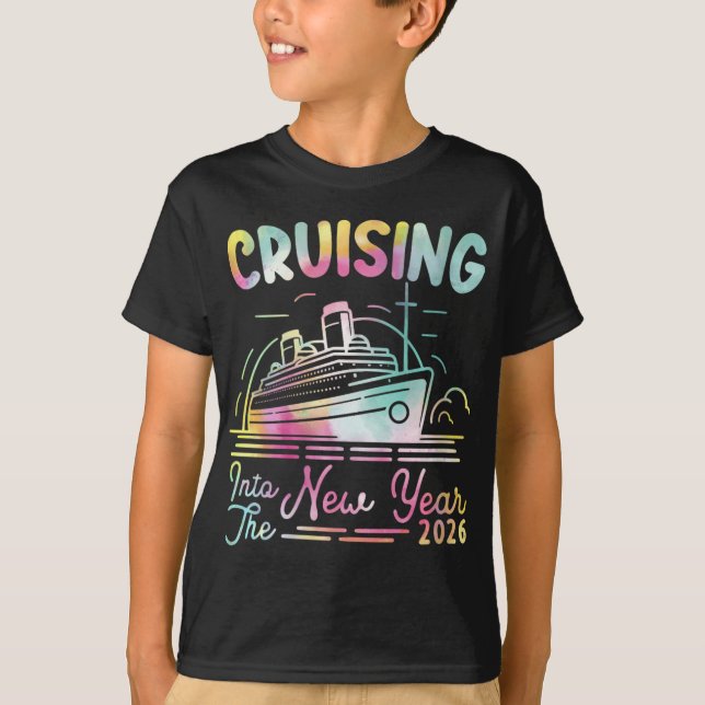 Womens Cruising Into New Year 2026 Countdown Party T-Shirt (Vorderseite)