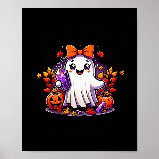 Womens Crystals Halloween Ghost Trendy Soky Bats N Poster (Vorne)