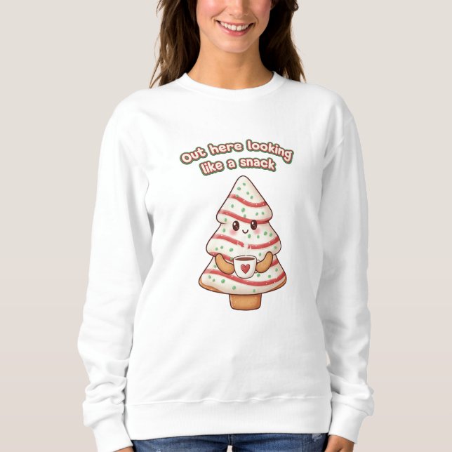 women's Cute Christmas Sweater Sweatshirt (Vorderseite)