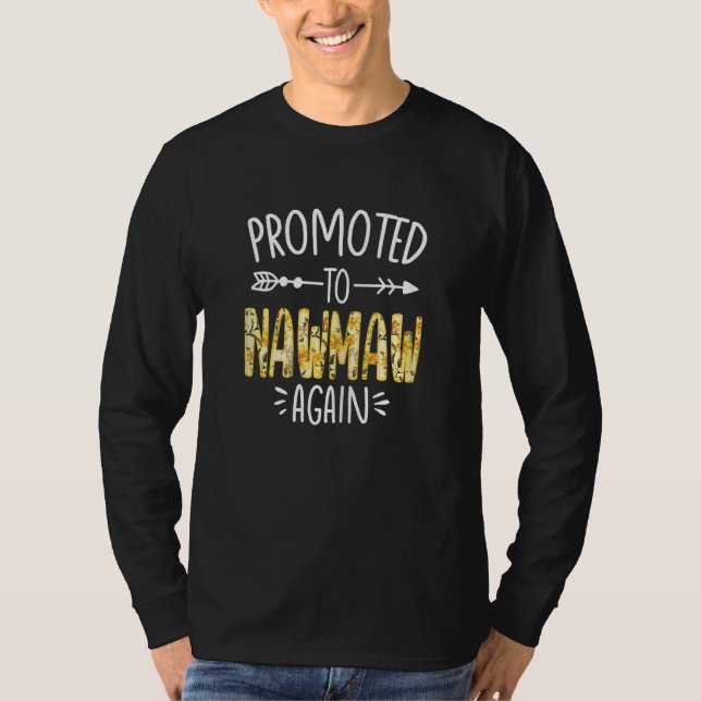 Womens Cute Floral Promoted To Be Nawmaw Again Mot T-Shirt (Vorderseite)