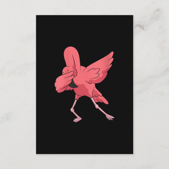 Womens Dabbing Flamingo Bird Niedlich Flamingo Pin Begleitkarte (Vorderseite)