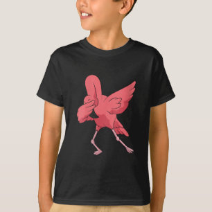 Womens Dabbing Flamingo Bird Niedlich Flamingo Pin T-Shirt