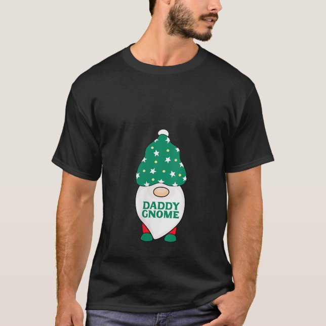 Womens Daddy Gnome Funny Gnomes Matching Christmas T-Shirt (Vorderseite)