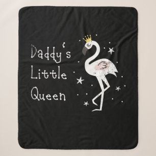 Womens Daddys Little Queen Cute Sherpadecke