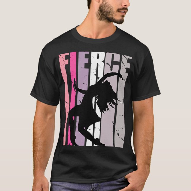 Womens Dance Pink Fierce Birthday Coach Wettbewerb T-Shirt (Vorderseite)