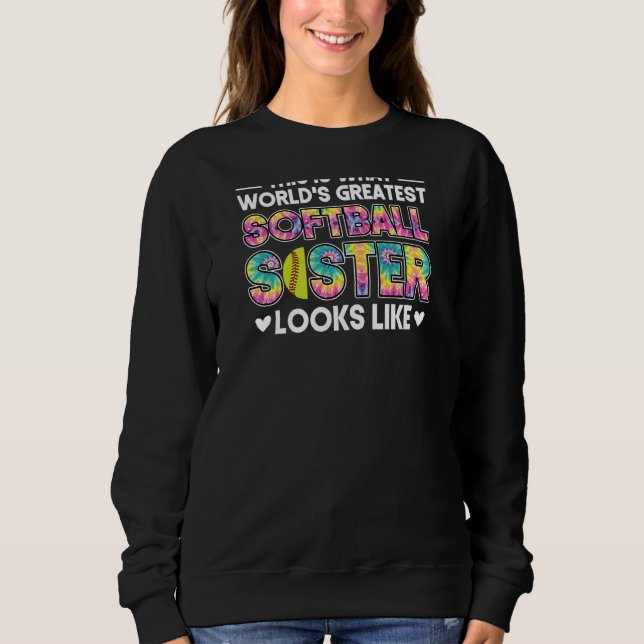 Womens das ist das, was der bestste Softballsist d Sweatshirt (Vorderseite)