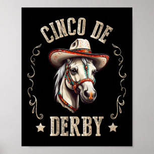 Womens Derby De Mayo Party Lasse Fiesta Pferderenn Poster