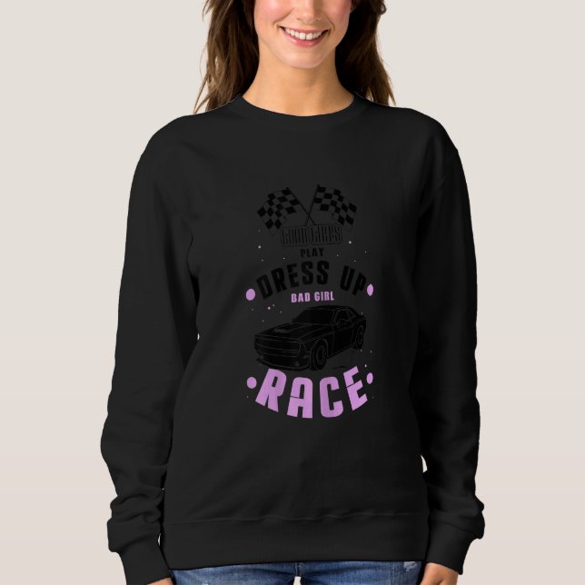 Womens Dirt Track Racing Designs for Race Track an Sweatshirt (Vorderseite)