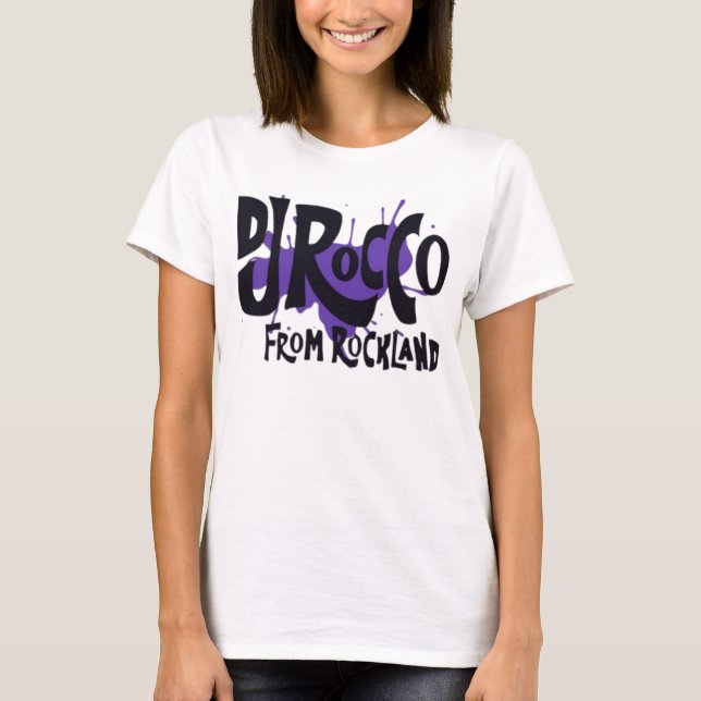 Women's DJ Rocco From Rockland Logo Black  T-Shirt (Vorderseite)