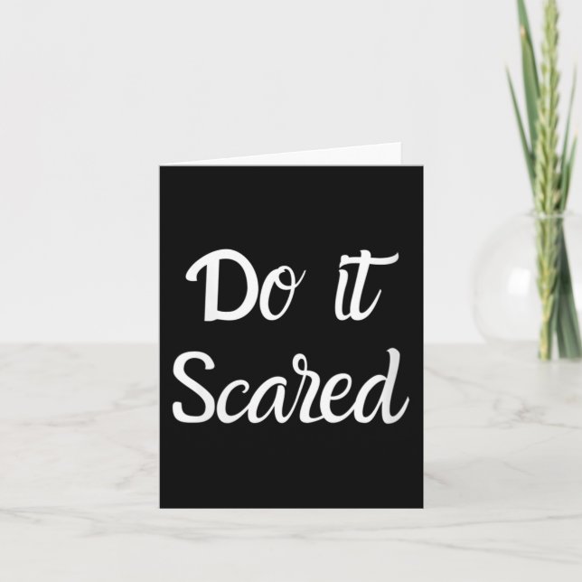 Womens Do It Ed Insres Courage Motivational V-neck Karte (Vorderseite)