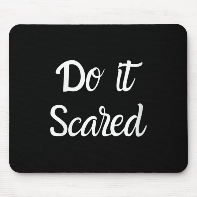 Womens Do It Ed Insres Courage Motivational V-neck Mousepad (Vorne)
