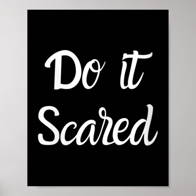 Womens Do It Ed Insres Courage Motivational V-neck Poster (Vorne)