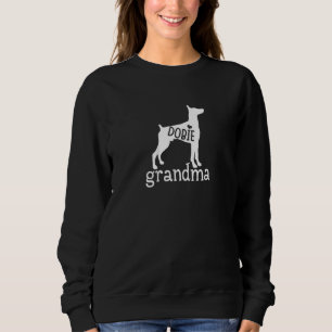 Womens Dobermann Grandma Doberman Pinscher Doppy P Sweatshirt