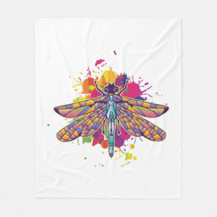 Womens Draquelly Colorful Graphic Insekt Fleecedecke