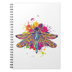 Womens Draquelly Colorful Graphic Insekt Notizblock