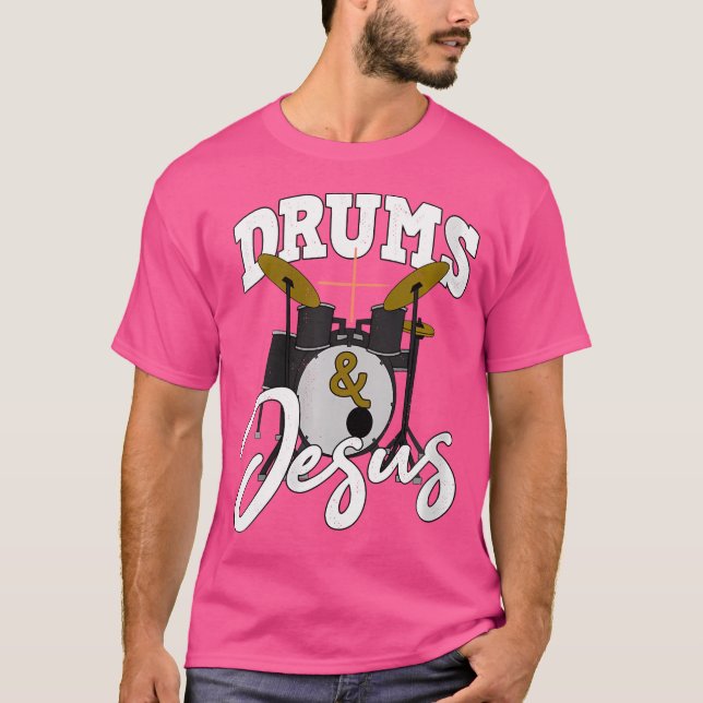 Womens Drums Jesus T-Shirt (Vorderseite)