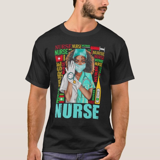 Womens Dy Black Nurse Week 2023 Kostüm Black Hist T-Shirt (Vorderseite)