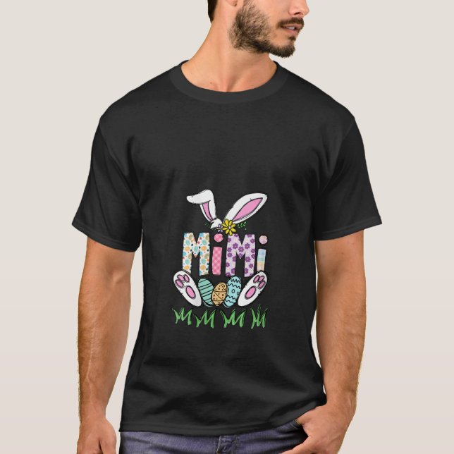 Womens Easter Mimi Bunny Grandma Happy Easter Day  T-Shirt (Vorderseite)