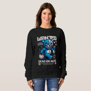 Women's Edgy Teddy Bär Bandit Kapuzenpullover - Cu Sweatshirt
