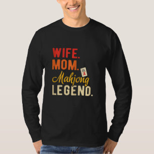 Womens Ehefrau Mama Mahjong Legend Mahjong Party M T-Shirt